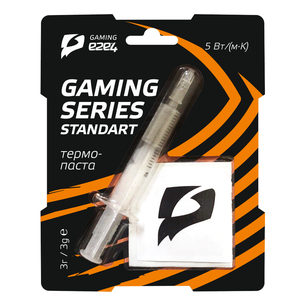 Термопаста e2e4 Gaming Series Standart, 5 Вт/м*К, шприц, лопатка, 3г, серый (OT-GSS-TG-3G)