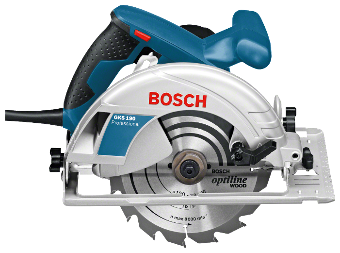 Дисковая пила Bosch GKS 190, 1.4 кВт, 5500 об/мин, диаметр диска 19 см (0601623000)