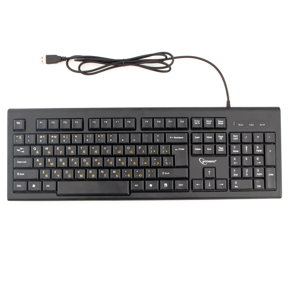 Клавиатура Gembird KB-8354U-BL, USB, черный