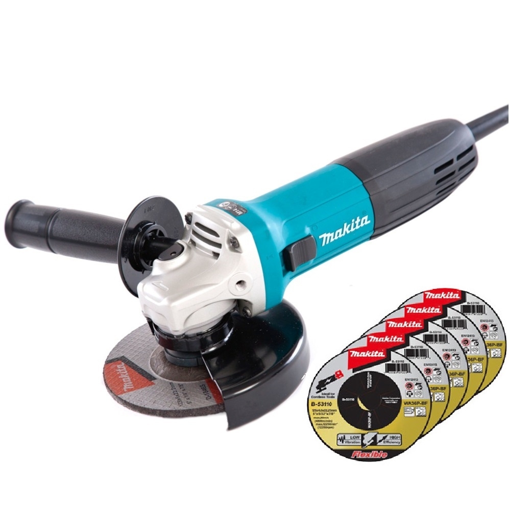 УШМ (болгарка) Makita GA5030X3, сетевая, 720Вт, 125мм, 11000 об/мин, 1.8кг