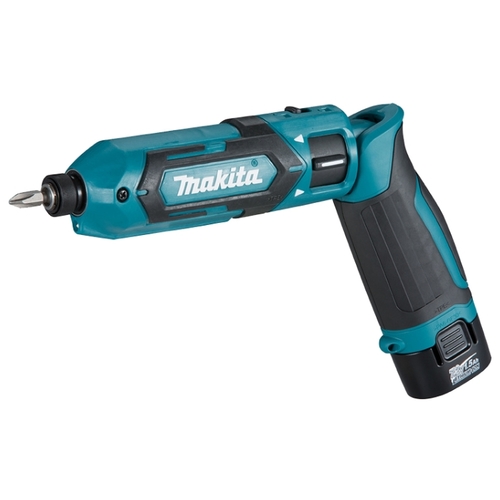 Аккумуляторная отвертка Makita TD022DSE, 25 Н·м, 2450 об/мин, Li-Ion, 7.2В, 1 А·ч, реверс, ударная