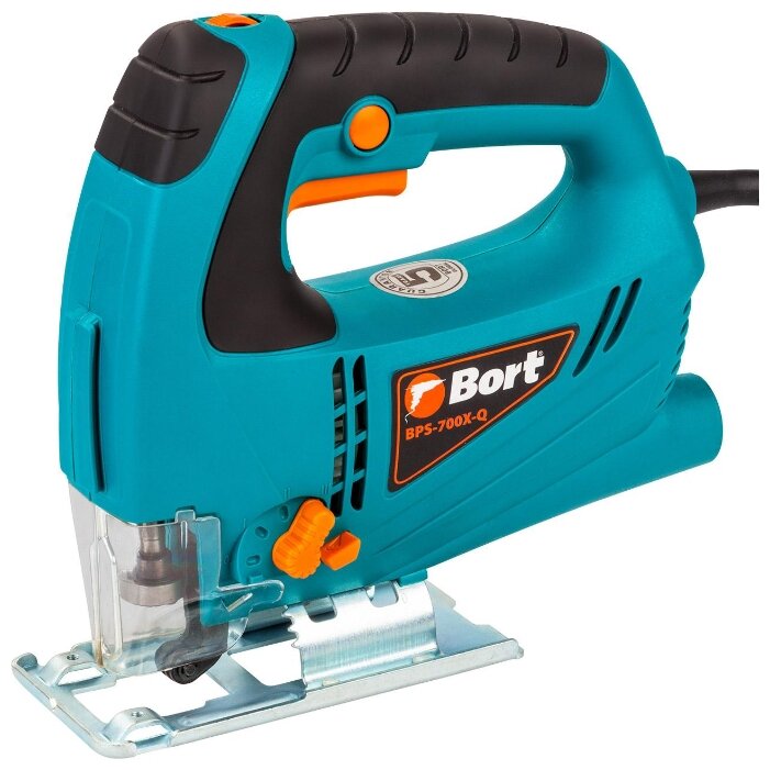 

Электролобзик Bort BPS-700X-Q, 650Вт, маятниковый ход, регулировка частоты хода, сдув опилок (93725709), BPS-700X-Q
