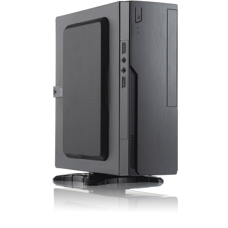 Корпус Foxline FL-BQ5, Micro-Tower, 220 Вт, серый