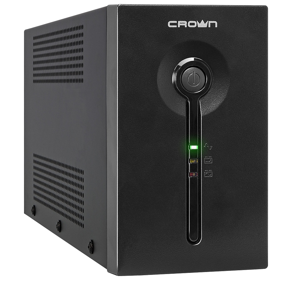 

ИБП CROWN CMU-SP650COMBO, 650VA, 360W, EURO+IEC, розеток - 5, черный (CM000003093), CMU-SP650COMBO