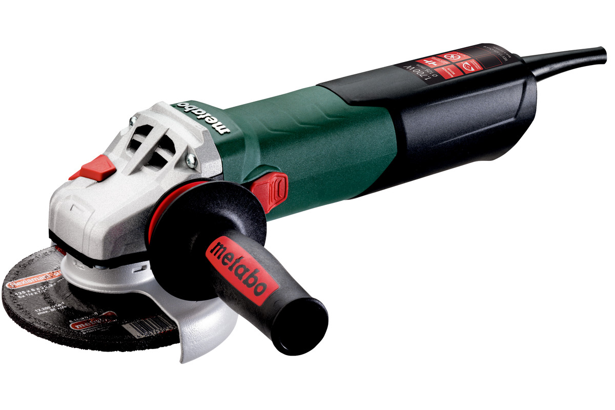 

УШМ (болгарка) Metabo WEV 17-125 Quick, сетевая, 1700Вт, 125мм, 11000 об/мин, регулировка частоты вращения, 2.5кг (600516000), WEV 17-125 Quick