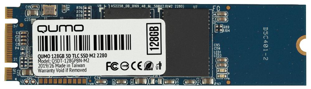

Твердотельный накопитель (SSD) Qumo 128Gb Novation, 2280, M.2 (Q3DT-128GPBN-M2)