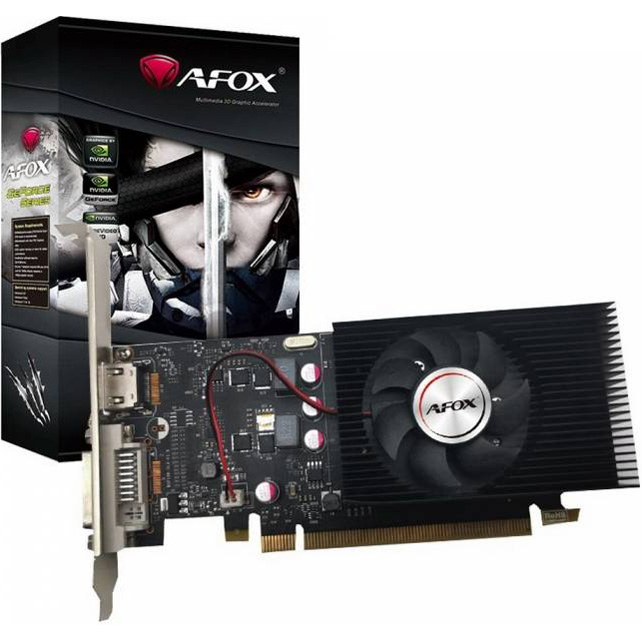 Видеокарта AFOX NVIDIA GeForce GT 1030 LP, 2Gb DDR5, 64bit, PCI-E, DVI, HDMI, Retail (AF1030-2048D5L5)