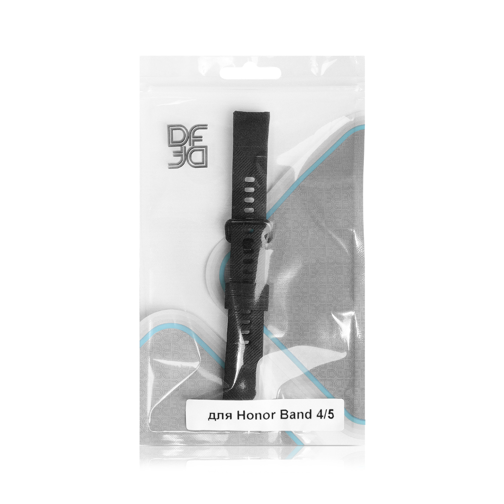 

Ремешок DFGROUP для Huawei Honor Band 4/5, силикон, черный (hwClassicband-02)