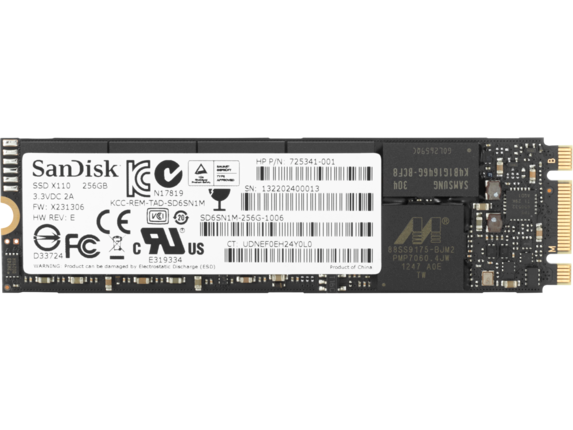 

Твердотельный накопитель (SSD) HP 256Gb Turbo Drive G2, 2280, M.2 (1CA51AA)