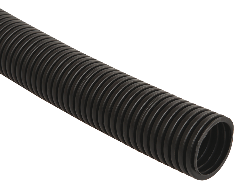 Труба гофрированная IEK, 2.5 см/1.83 см, 10 м, с протяжкой, ПНД, черный (CTG20-25-K02-010-1)