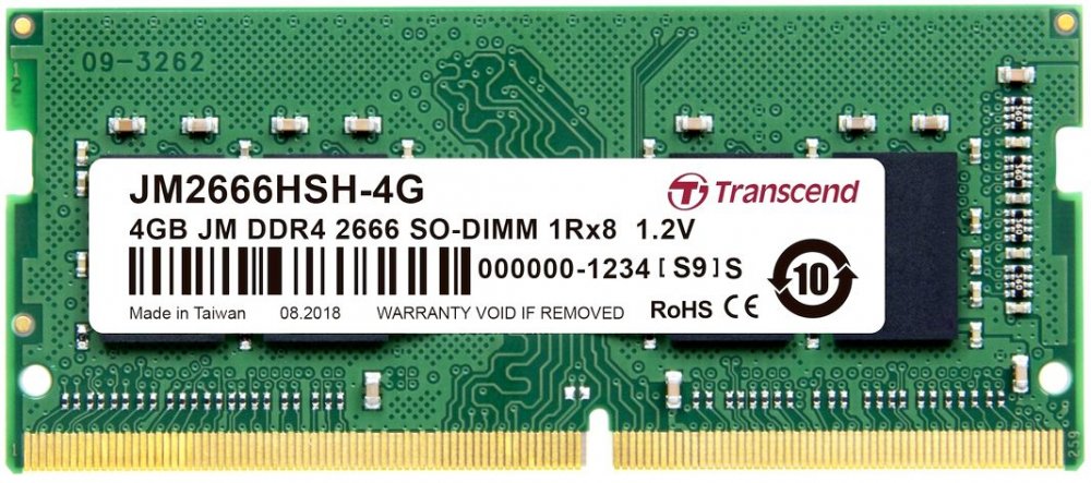 Память DDR4 SODIMM 4Gb, 2666MHz Transcend (JM2666HSD-4G)