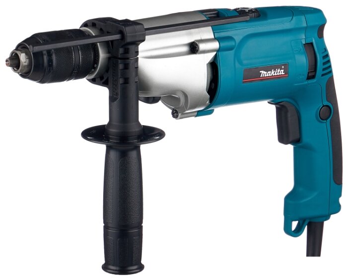 Дрель Makita HP2071F, сетевая, 1010Вт, 2900 об/мин, ударная, быстрозажимной патрон, кейс, 2.4кг