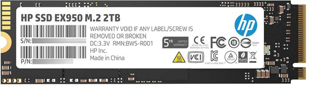 Твердотельный накопитель (SSD) HP 2Tb EX950, 2280, M.2, NVMe (5MS24AA) - фото 1