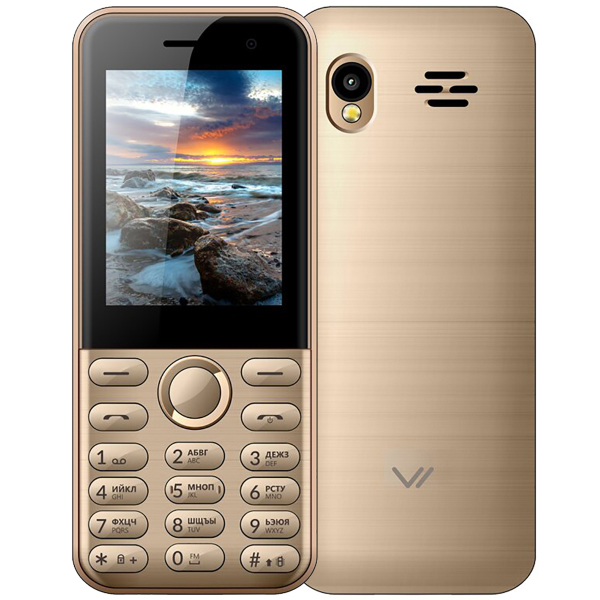

Мобильный телефон VERTEX D567, 2.4" 320x240 TN, BT, 1xCam, 2-Sim, 1000mAh, micro-USB, золотистый, D567