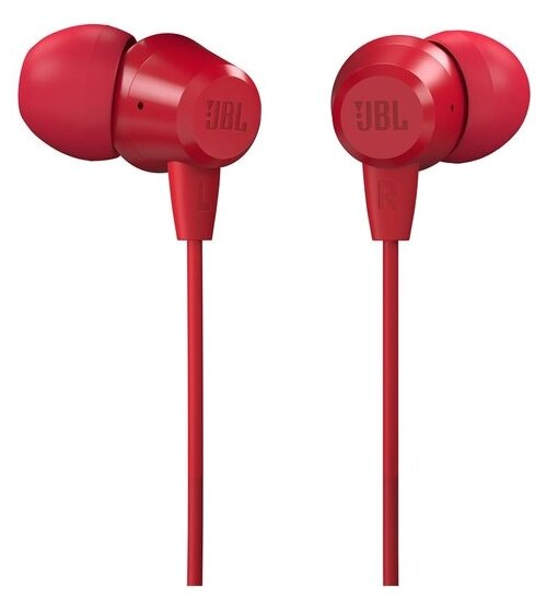 Проводные наушники JBL C50HI, красный (JBLC50HIRED)