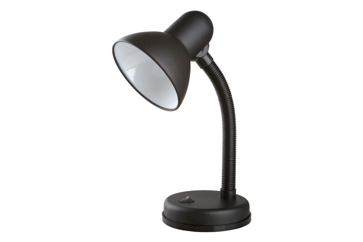 

Светильник настольный Camelion Light Solution KD-301 С02, E27, 60 Вт, без ламп, черный (5754), KD-301 С02
