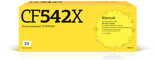 

Картридж лазерный T2 TC-HCF542X (203X/CF542X), желтый 2500 страниц, совместимый, для Color LJ Pro M254dn/M254dw/M254nw/M280nw MFP/M281cdw MFP/M281fdn MFP с чипом