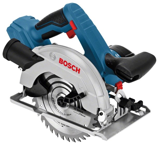 Дисковая пила Bosch GKS 18V-57, 3400 об/мин, диаметр диска 165мм, аккумуляторная Li-Ion 18В, подсветка, поставляется без аккумуляторов и зарядного устройства (06016A2200)