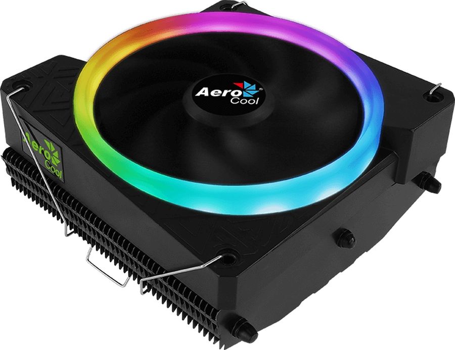 

Кулер для процессора Aerocool Cylon 3 для Socket 115x/775/AM4/AM2+/AM3/AM3+/FM1/FM2/FM2+/AM2, 120мм, 1800rpm, 24.3 дБ, 125W, 4-pin PWM, Al, RGB (4710562750225 ), Cylon 3