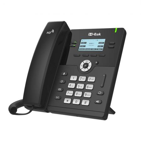 

VoIP-телефон Htek UC912E RU, 4 SIP-аккаунта, монохромный дисплей, PoE, черный, UC912E RU