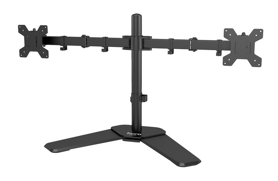 

Кронштейн настольный для TV/монитора BURO M042, 17"-27", 2 монитора, портрет-альбом, до 8 кг, черный, M042