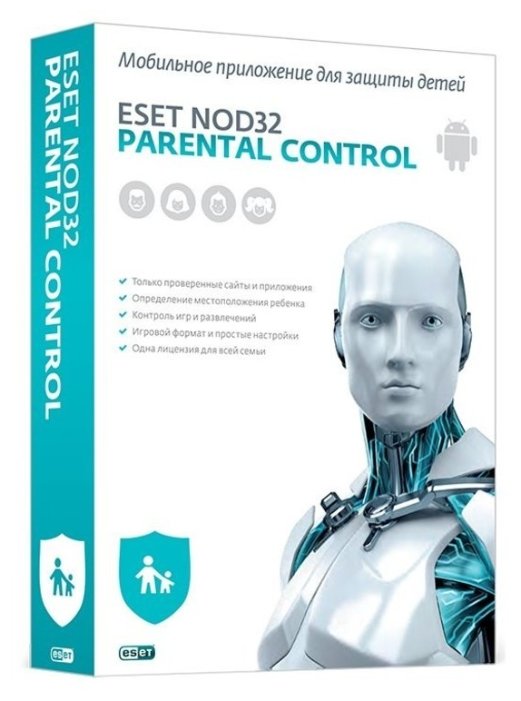 Антивирус ESET NOD32 Parental Control для Android, базовая лицензия, Russian, 1 лицензия, на 12 месяцев, BOX (NOD32-EPC-NS(BOX)-1-1)