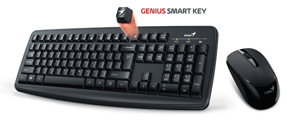 Клавиатура + мышь Genius Smart KM-8100, беспроводной, USB, черный (31340004402)