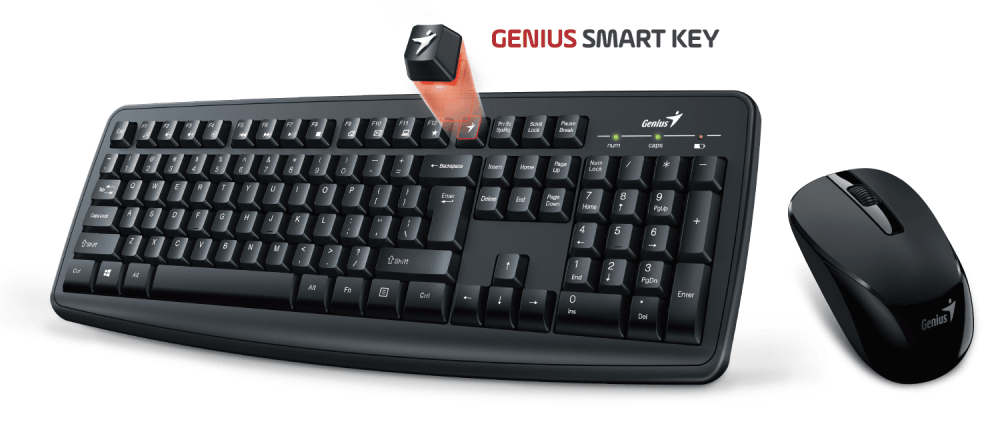 

Клавиатура + мышь Genius Smart KM-8100, беспроводной, USB, черный (31340004402), Smart KM-8100