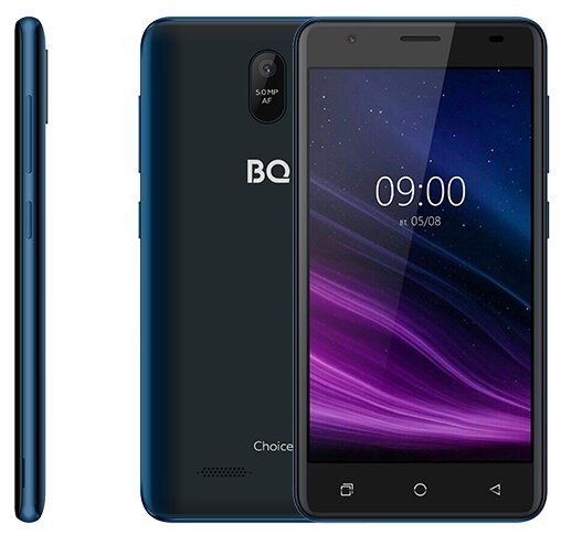 

Смартфон BQ 5016G Choice, 5" 1280x720 IPS Spreadtrum SC7731E, 2Gb RAM, 16Gb, Cam, 2-Sim, 2000mAh, Micro-USB, Android 9.0, синий, 5016G Choice