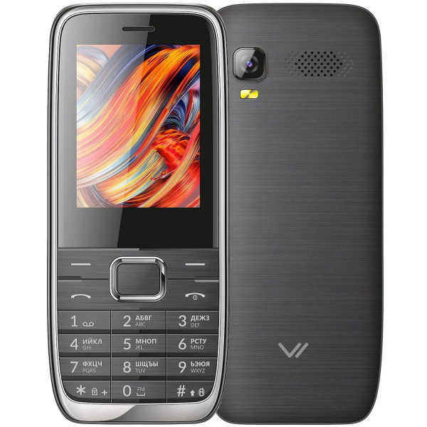 

Мобильный телефон VERTEX D533, 2.4" 320x240 TN, BT, 1xCam, 2-Sim, 1000mAh, micro-USB, графит (D533-GT), D533