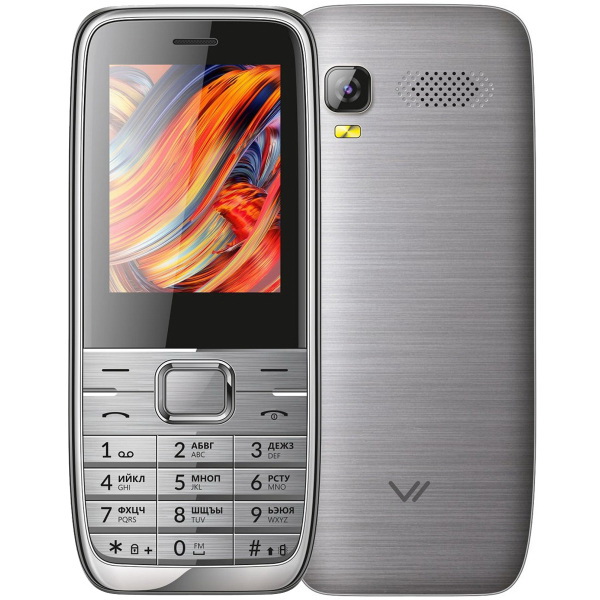 

Мобильный телефон VERTEX D533, 2.4" 320x240 TN, BT, 1xCam, 2-Sim, 1000mAh, micro-USB, серебристый (D533-SLV), D533