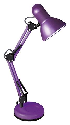

Светильник настольный Camelion Light Solution KD-313 C12, E27, 60 Вт, без ламп, фиолетовый (13644), KD-313 C12