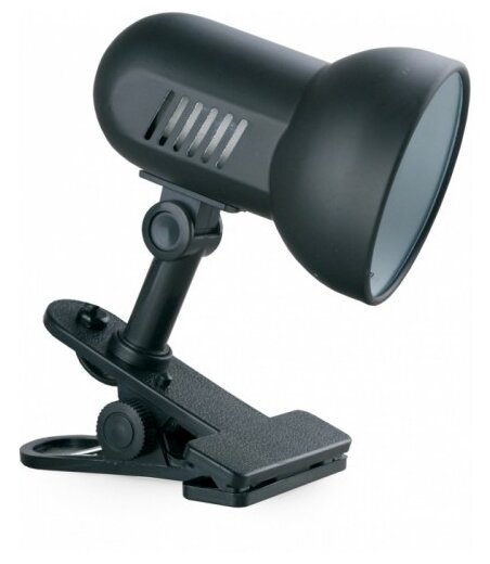 

Светильник на прищепке Camelion Light Solution H-035 C02, E27, 60 Вт, без ламп, черный (7197), H-035 C02