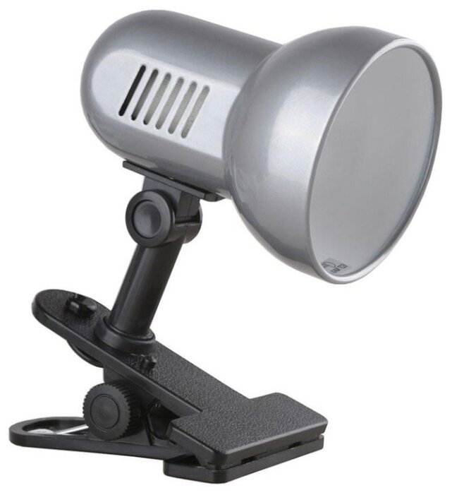 

Светильник на прищепке Camelion Light Solution H-035 C03, E27, 60 Вт, без ламп, серебристый (8274), H-035 C03