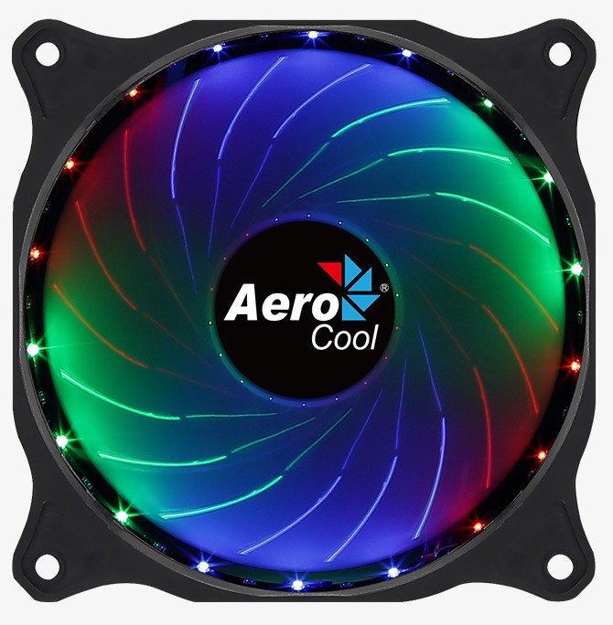 

Вентилятор AeroCool COSMO 12, 120 мм, 1000rpm, 23 дБ, 4-pin Molex, 1шт, RGB подсветка (4718009158597), COSMO 12
