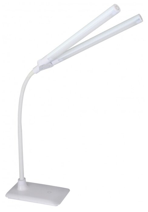 

Светильник настольный Camelion Light Advance KD-794 C01, светодиоды, 10 Вт, 4000K/750лм, 4 уровня яркости, 2 плафона, белый (12492), KD-794 C01