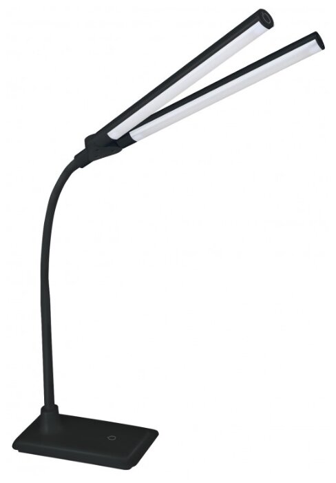 

Светильник настольный Camelion Light Advance KD-794 C02, светодиоды, 10 Вт, 4000K/750лм, 4 уровня яркости, 2 плафона, черный (12493), KD-794 C02