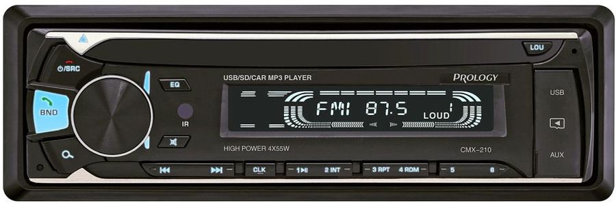 

Автомагнитола Prology CMX-210, 1 DIN, 4x55 Вт, USB, черный (PRCMX210), CMX-210