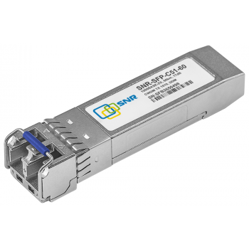 

Модуль SFP SNR SNR-SFP-C51-60, 60 км, LC, Tx:1510 нм, 1 Гбит/с, SM, DDM, SNR-SFP-C51-60