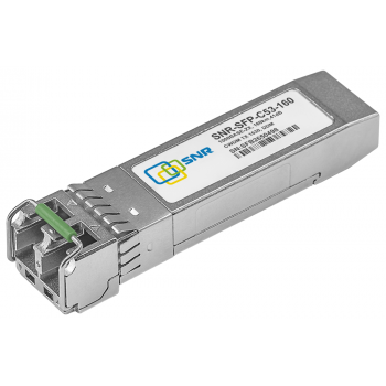 

Модуль SFP SNR SNR-SFP-C53-160, 160км, LC Duplex, 41 дБА, Tx:1530 нм, 1 Гбит/с, SM, DDM, SNR-SFP-C53-160