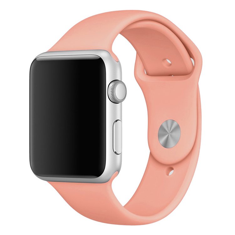 Ремешок Sport Band для Apple Watch, L, силикон, светло-оранжевый (79554)