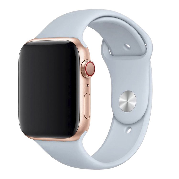 Ремешок Sport Band для Apple Watch, L, силикон, серебристый (113846)