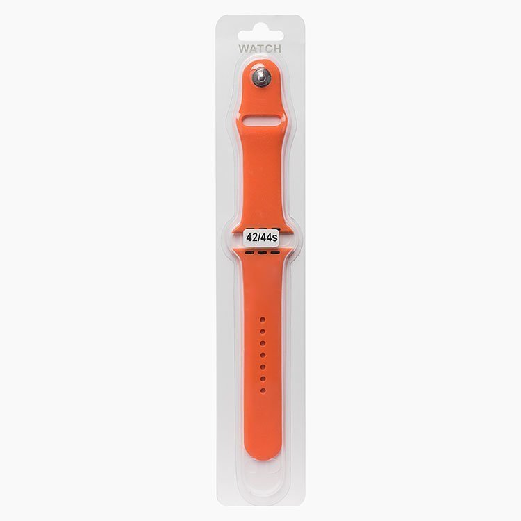 Ремешок Sport Band для Apple Watch, S, силикон, оранжевый (107227)