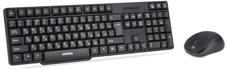 

Клавиатура + мышь SmartBuy ONE, беспроводная, USB, черный (SBC-236374AG-K), ONE