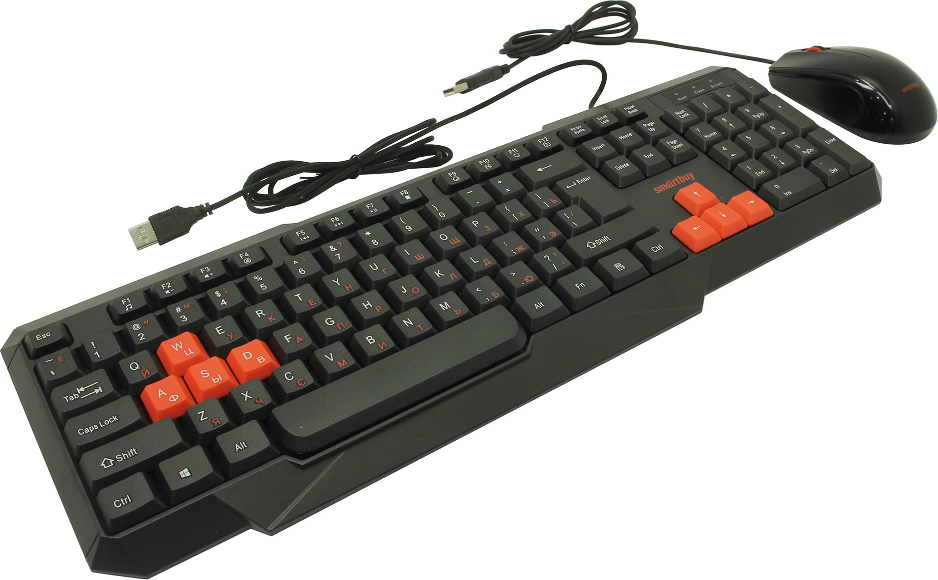 Клавиатура + мышь SmartBuy ONE 230346, USB, черный/красный