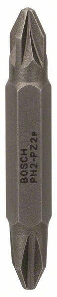 

Бита двусторонняя BOSCH Extra Hard PH2-PZ2, 45мм, 1/4 (тип С), 1шт. (2607001743)