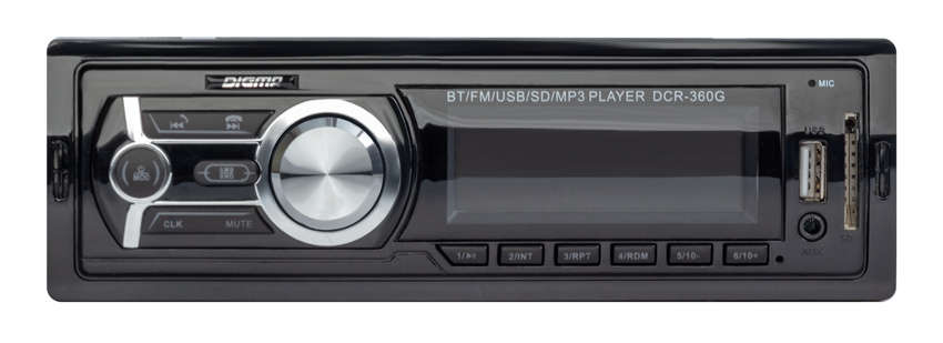 

Автомагнитола Digma DCR-360G, 1 DIN, 4x45 Вт, USB, DCR-360G