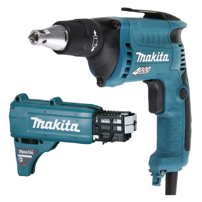 Шуруповерт Makita FS4000JX2, сетевой, 570 Вт, 4000 об/мин, кейс, 1.3 кг