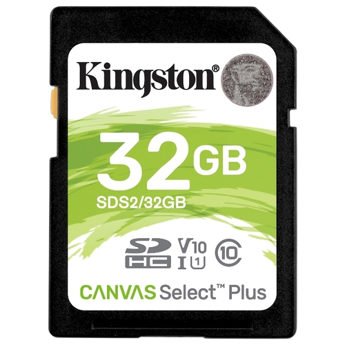 Карта памяти 32Gb SDHC Kingston Canvas Select Plus Class 10 UHS-I U1 V10