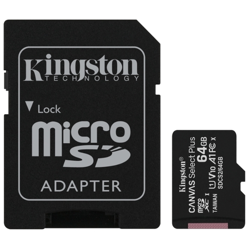 Карта памяти microSDXC Kingston, 64Gb, Class 10